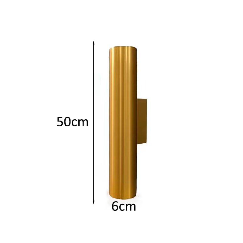 Single-tube cylindrical wall lamp