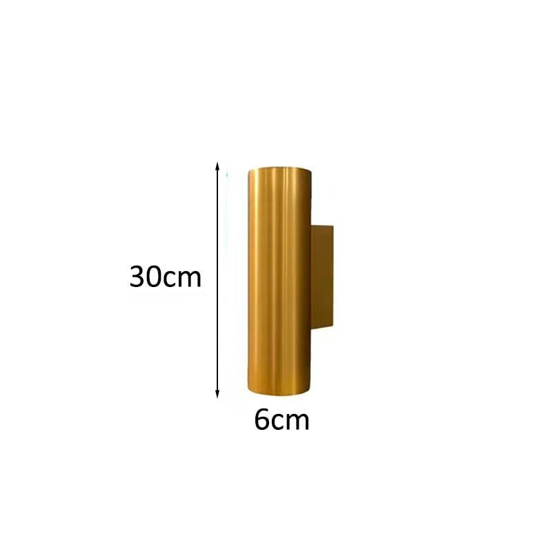 Single-tube cylindrical wall lamp