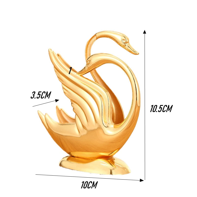 Creative Swan Design Golden Napkin Holder
