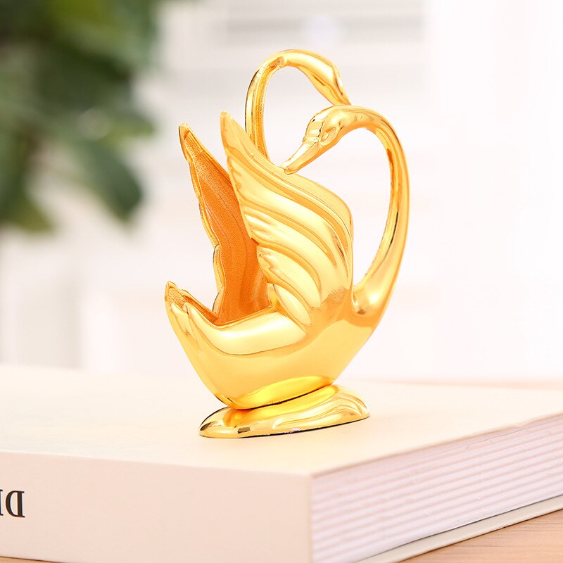 Creative Swan Design Golden Napkin Holder