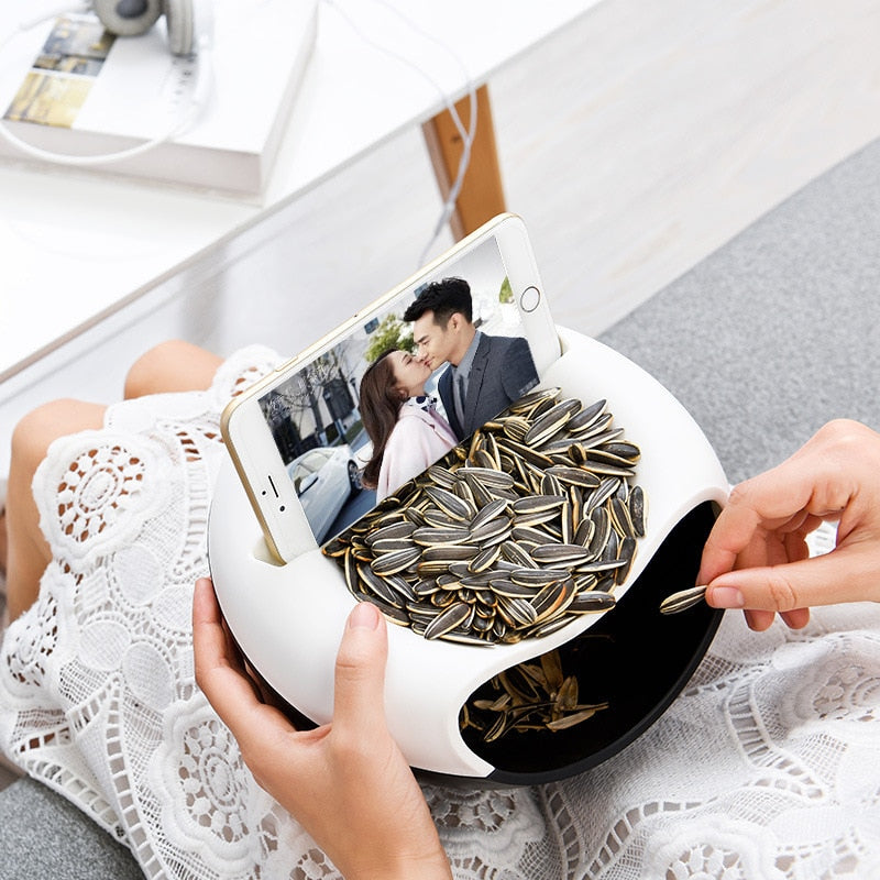 Double Layer Creative Snack Storage  Bowl