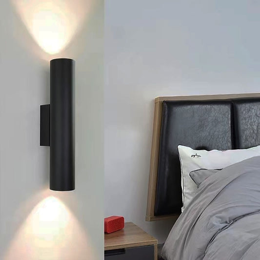 Single-tube cylindrical wall lamp